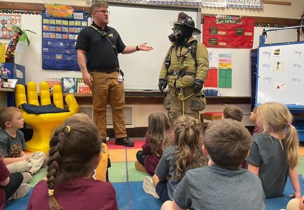 Campbellsport Firefighters Bring Fire Safety Lessons to St. Matthew’s First-Graders